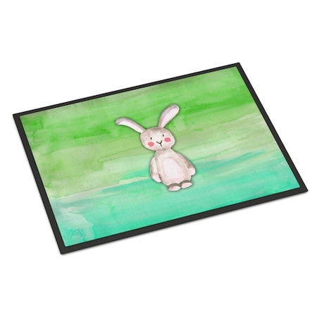 Carolines Treasures 24 x 36 in. Bunny Rabbit Watercolor Indoor or Outdoor Mat BB7437JMAT